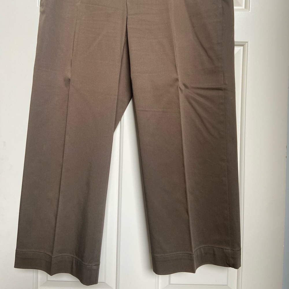 Gap cropped trousers brown stretch size 12
